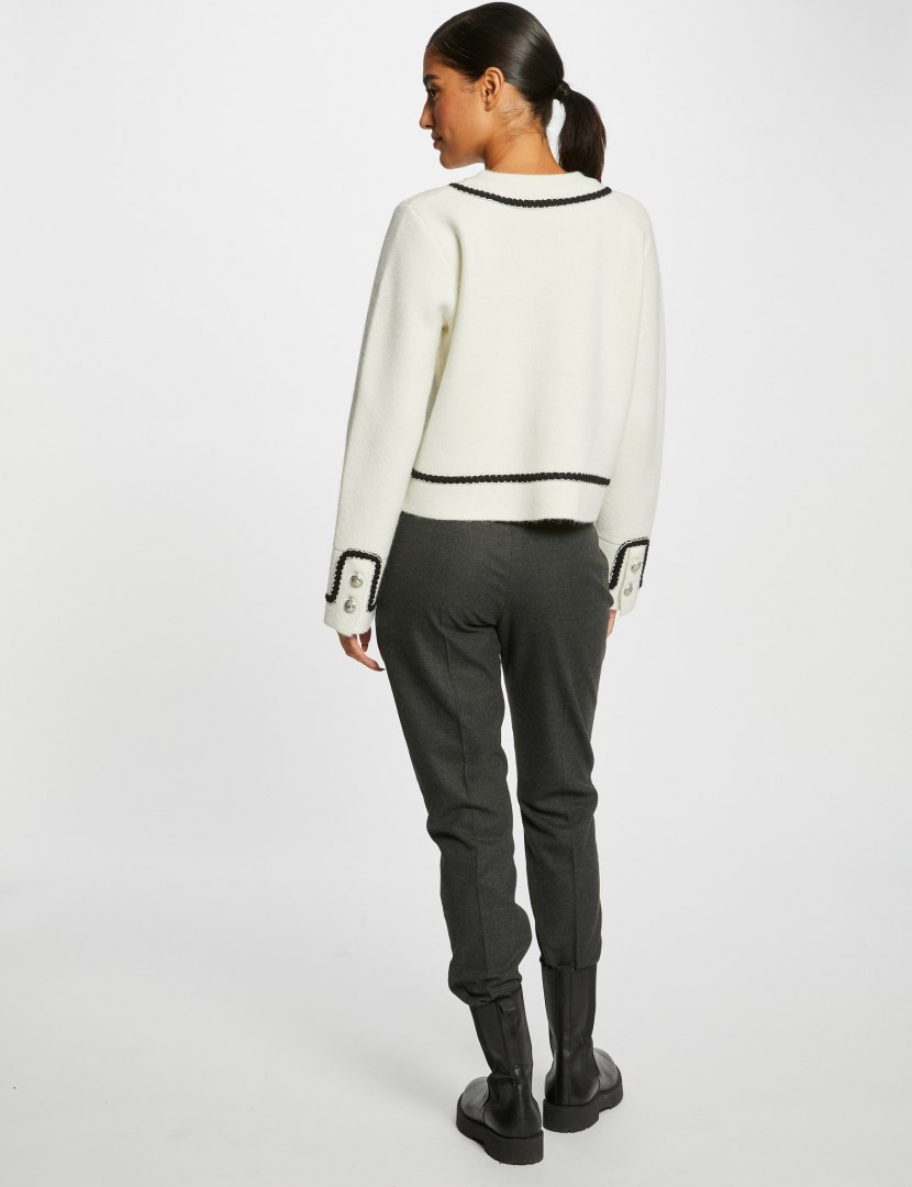 Morgan Sweater MGOYA OFF WHITE/NOIR