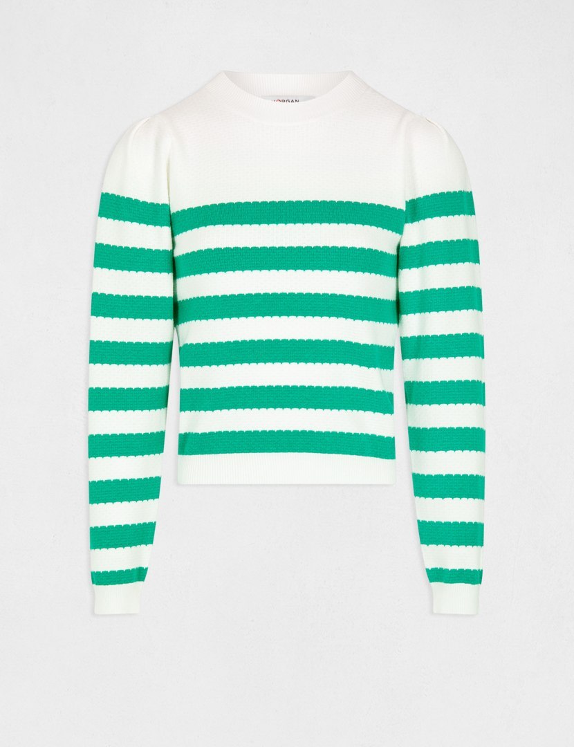 Morgan Sweater MJELY VERT VEGE/OFF WHITE