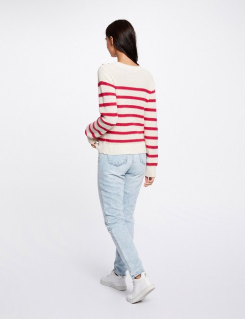 Morgan Sweter MASHI IVOIRE/FUCHSIA