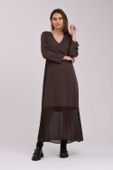 Humility Dress HI-RO-CASIMA CHOCOLAT