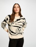 Morgan Sweter MZOU BEIGE/NOIR