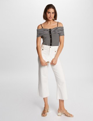 Morgan Blouse DROPEZ OFF WHITE/NOIR