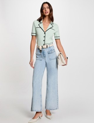 Morgan Sweter MEDIN ALOE/NOIR