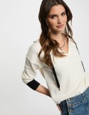 Morgan Sweter MARTINE OFF WHITE/NOIR