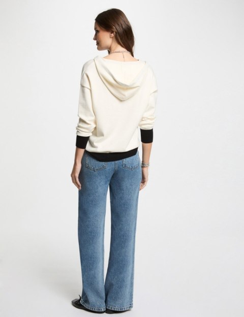 Morgan Sweter MARTINE OFF WHITE/NOIR