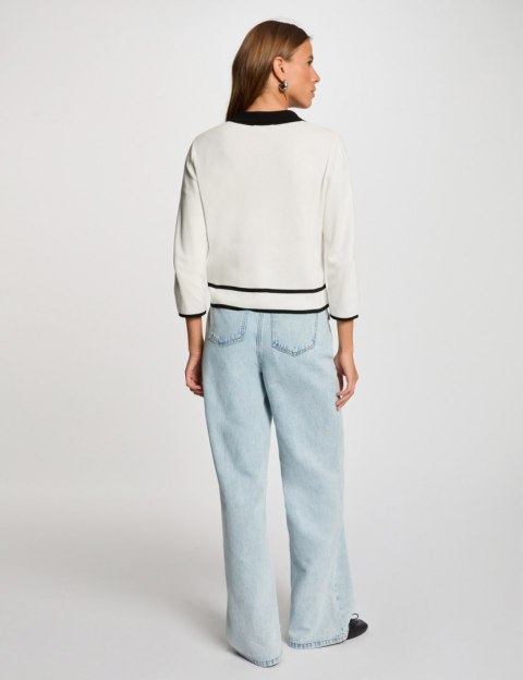Morgan Sweter MJIM OFF WHITE/NOIR