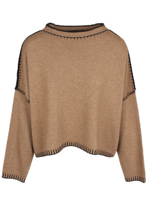 Lauren Vidal Sweter LVULMA CARAMEL