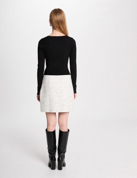 Morgan Dress RBLOCK OFF WHITE/NOIR