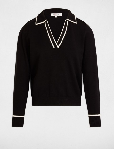 Morgan Sweater MCOLO NOIR/IVOIRE