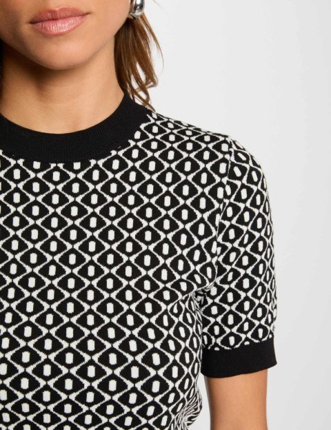 Morgan Sweter MSIX NOIR/OFF WHITE