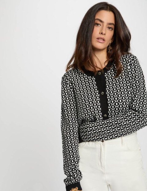 Morgan Sweter MSIXTA NOIR/OFF WHITE