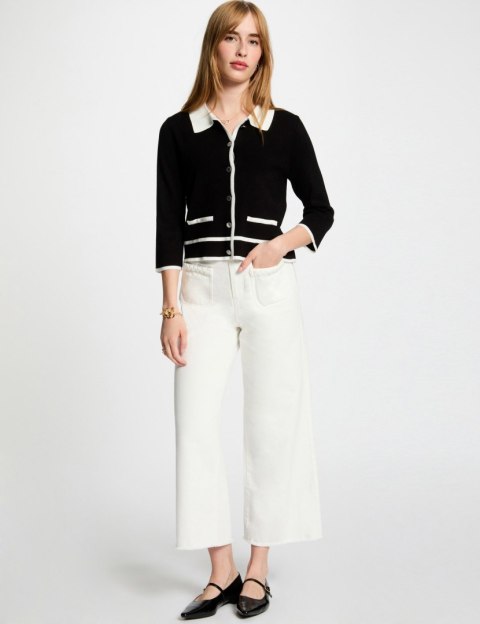 Morgan Sweter MJIM NOIR/OFFWHITE