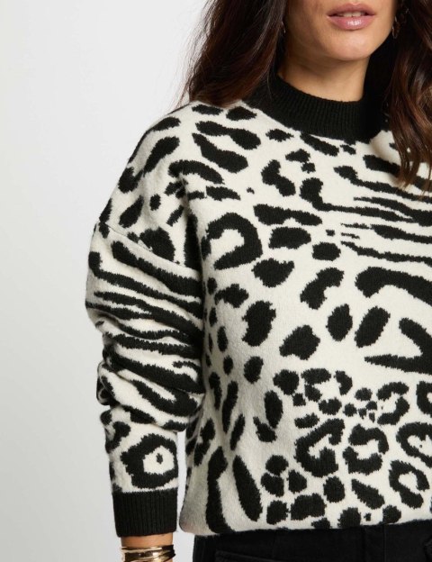 Morgan Sweter MFELIXA IVOIRE/NOIR