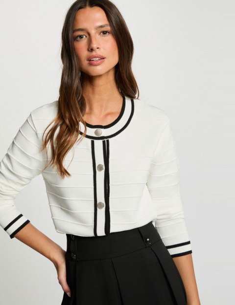 Morgan Sweter MLIO OFF WHITE/NOIR