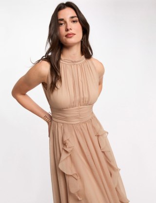 Morgan Sukienka RFLAM WARM TAUPE