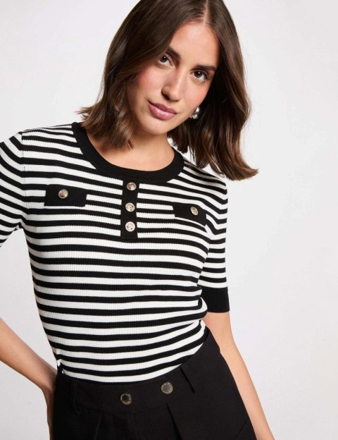 Morgan Sweter MATTEA OFF WHITE/NOIR