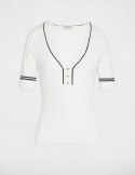 Morgan Sweter MIREN OFF WHITE/NOIR