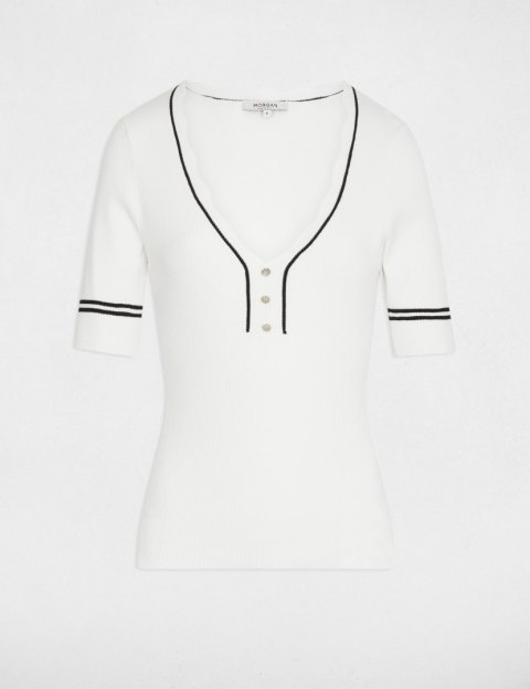 Morgan Sweter MIREN OFF WHITE/NOIR