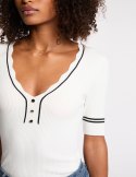 Morgan Sweter MIREN OFF WHITE/NOIR