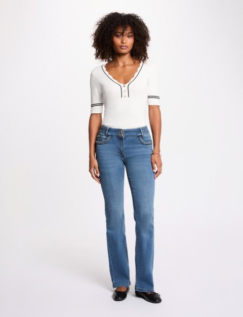 Morgan Sweter MIREN OFF WHITE/NOIR
