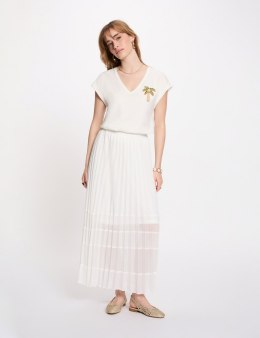 Morgan Blouse DPALM M OFF WHITE