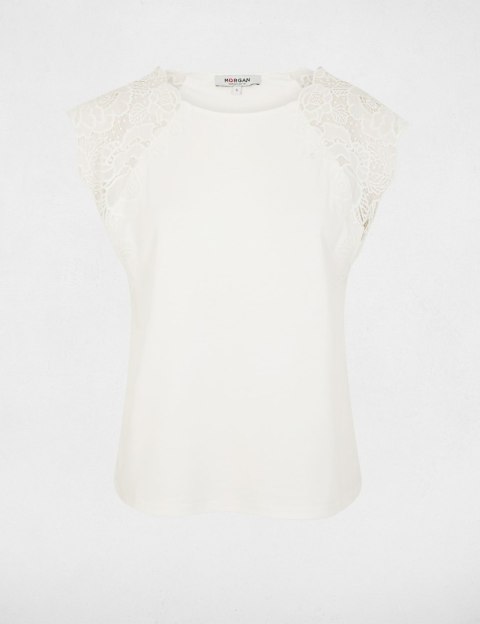 Morgan Blouse DPETAL M OFF WHITE