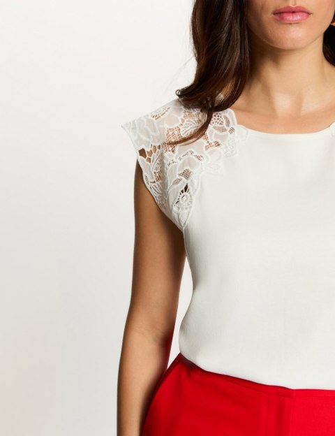 Morgan Blouse DPETAL M OFF WHITE