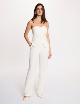 Morgan Pants PCURL.F M OFF WHITE