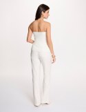 Morgan Spodnie PCURL.F M OFF WHITE