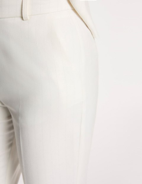 Morgan Spodnie PCURL.F M OFF WHITE