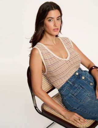 Morgan Sweter MALIX M BEIGE