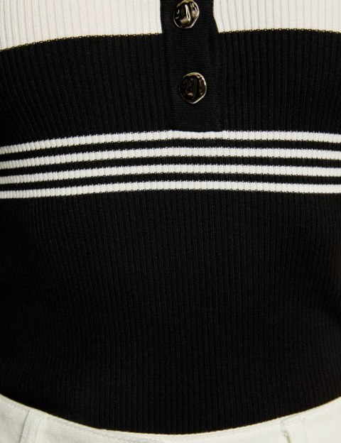 Morgan Sweter MLOLA NOIR/OFF WHITE