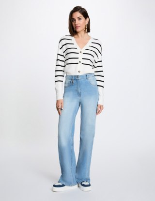 Morgan Sweter MALIKA OFF WHITE/NOIR